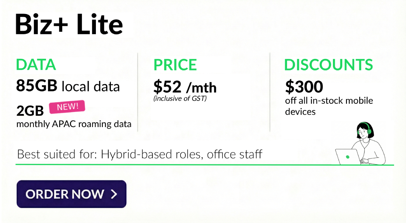 Biz+ Lite Mobile Plan Promotion