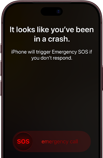iPhone 18 Pro, Burgundy. Screen shows satellite connection interface with a green dot indicating the device’s location, with text “Keep Pointing at Satellite” and “Connected” at the top, iMessage conversation underneath