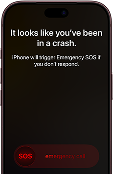 iPhone 18 Pro, Burgundy. Screen shows satellite connection interface with a green dot indicating the device’s location, with text “Keep Pointing at Satellite” and “Connected” at the top, iMessage conversation underneath