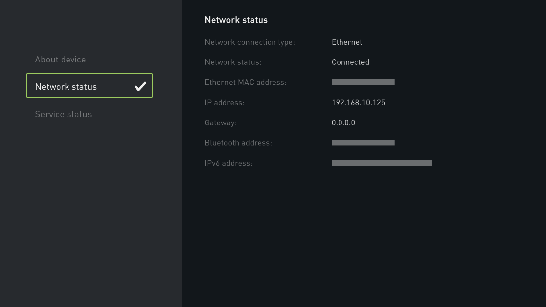 My Account - Network Status My Account - Network Status