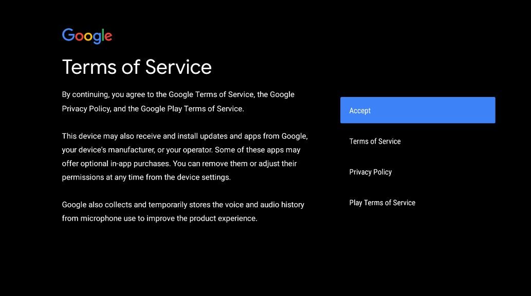 Set up my Google acc 3A